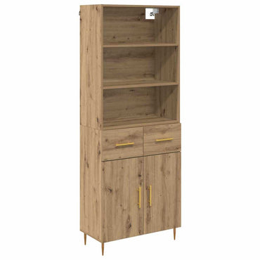 vidaXL Highboard Artisan-Eiche 69,5 x 34 x 180 cm Holzwerkstoff