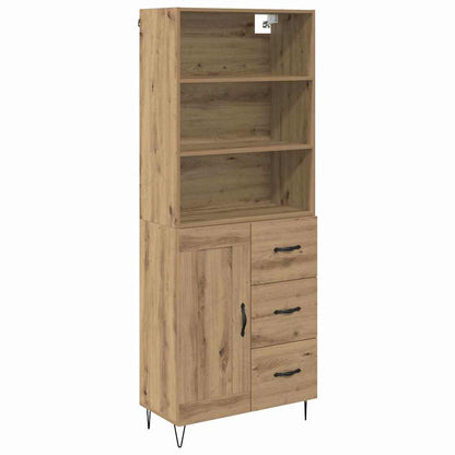 Highboard mit Schubladen 2 pcs Artisan-Eiche Holzwerkstoff