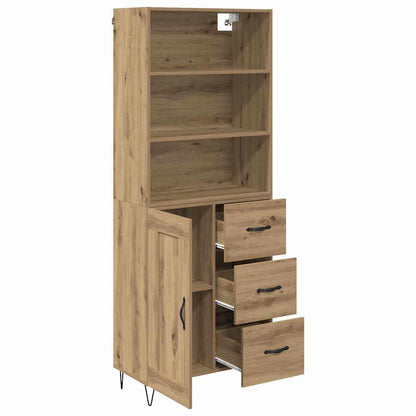 Highboard mit Schubladen 2 pcs Artisan-Eiche Holzwerkstoff