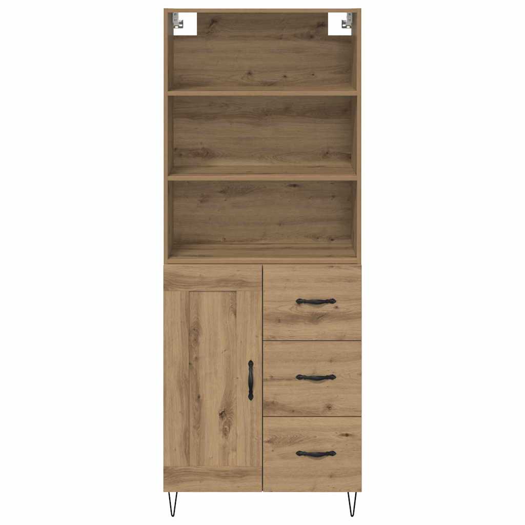 Highboard mit Schubladen 2 pcs Artisan-Eiche Holzwerkstoff