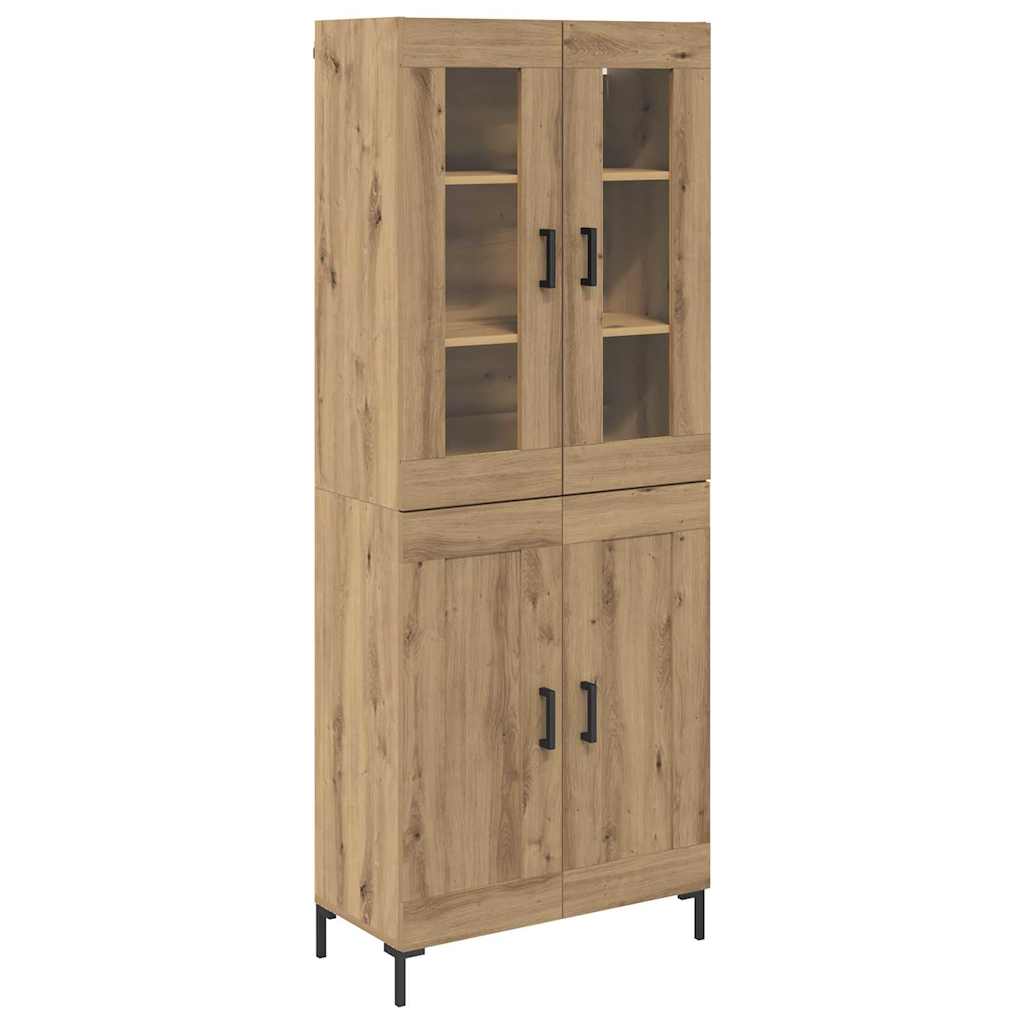 vidaXL Highboard 2 pcs Artisan-Eiche Holzwerkstoff
