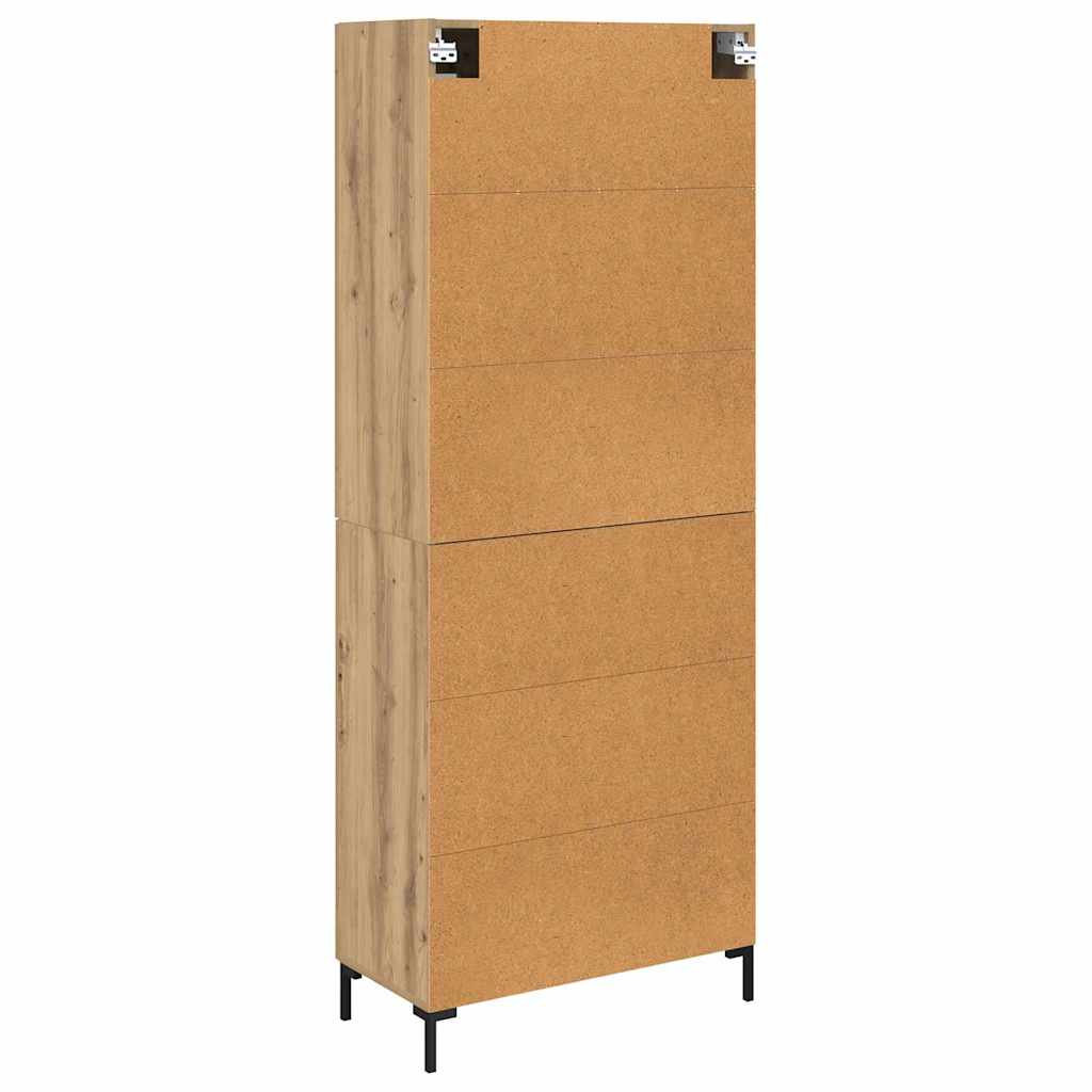 vidaXL Highboard 2 pcs Artisan-Eiche Holzwerkstoff