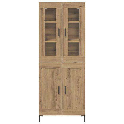 vidaXL Highboard 2 pcs Artisan-Eiche Holzwerkstoff