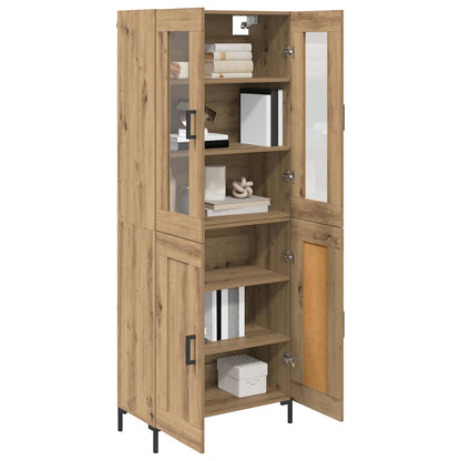 vidaXL Highboard 2 pcs Artisan-Eiche Holzwerkstoff