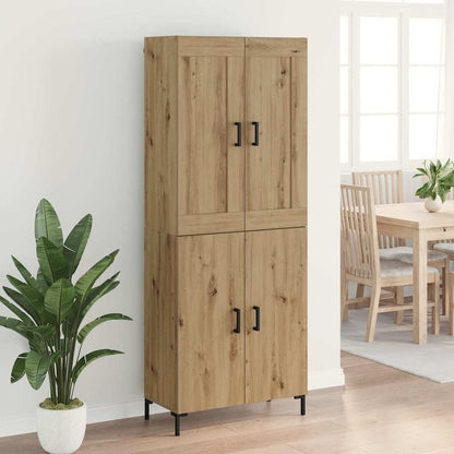 vidaXL Highboard 2 pcs Artisan-Eiche Holzwerkstoff