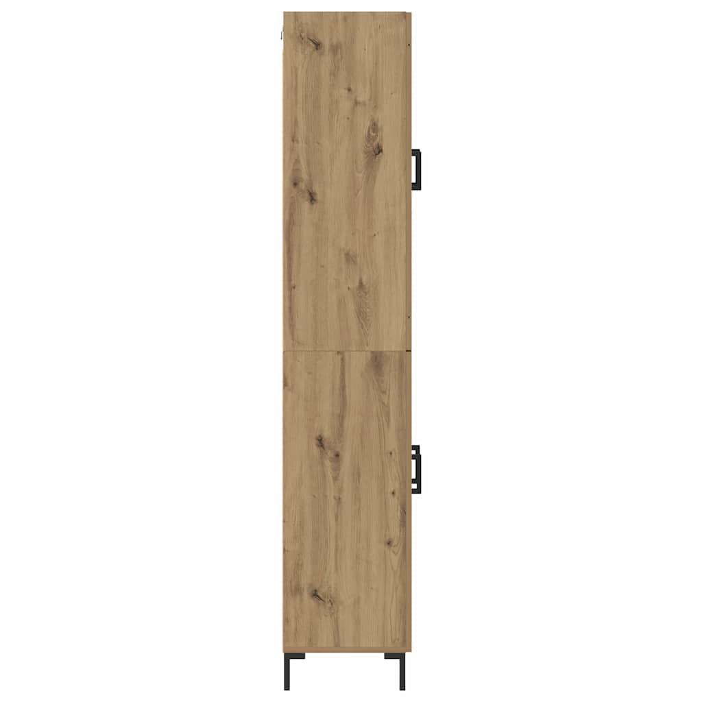 vidaXL Highboard 2 pcs Artisan-Eiche Holzwerkstoff