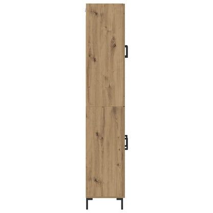 vidaXL Highboard 2 pcs Artisan-Eiche Holzwerkstoff