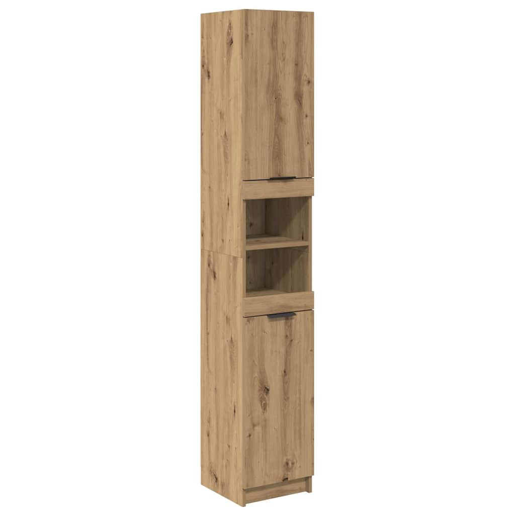 vidaXL Badezimmerschrank-Set mit Tür 3 pcs Artisan-Eiche Holzwerkstoff
