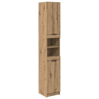 vidaXL Badezimmerschrank-Set mit Tür 3 pcs Artisan-Eiche Holzwerkstoff