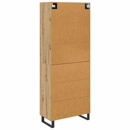 vidaXL Highboard Artisan-Eiche 69,5 x 34 x 180 cm Holzwerkstoff