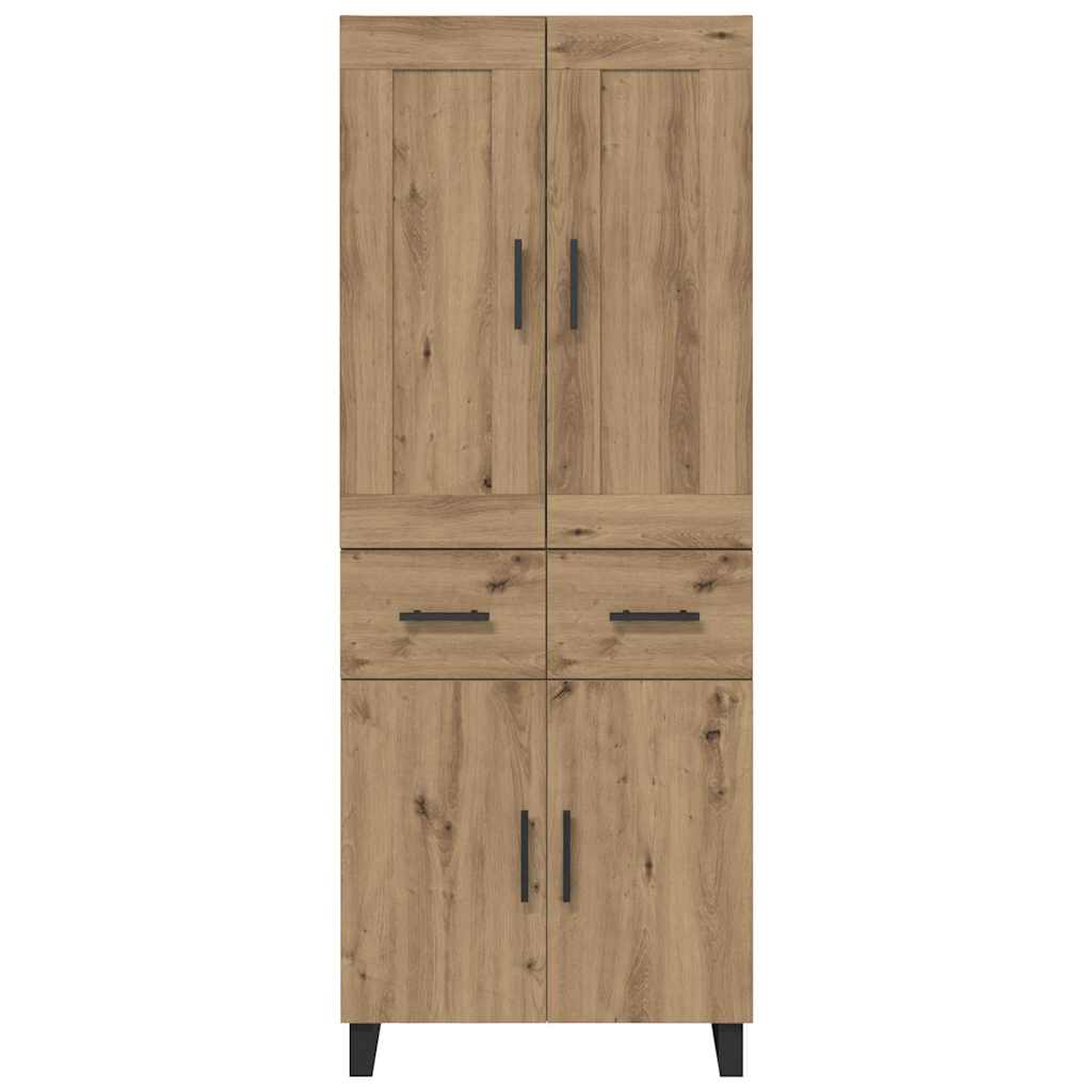 vidaXL Highboard Artisan-Eiche 69,5 x 34 x 180 cm Holzwerkstoff