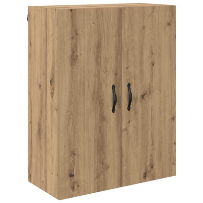 vidaXL Highboard 2 pcs chêne artisanale bois d'ingénierie et verre