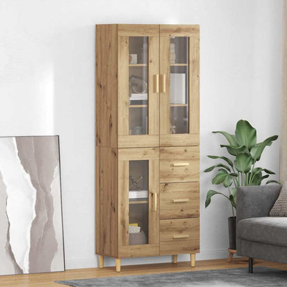 Highboard Artisan-Eiche 69,5 x 34 x 180 cm Holzwerkstoff