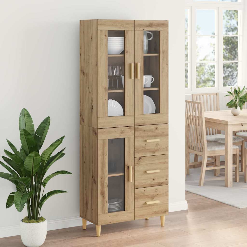 Highboard Artisan-Eiche 69,5 x 34 x 180 cm Holzwerkstoff