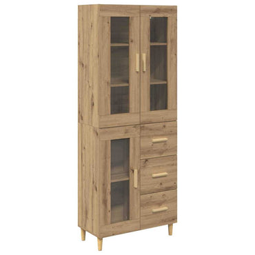 vidaXL Highboard Chêne Artisan 69,5 x 34 x 180 cm Bois d'ingénierie