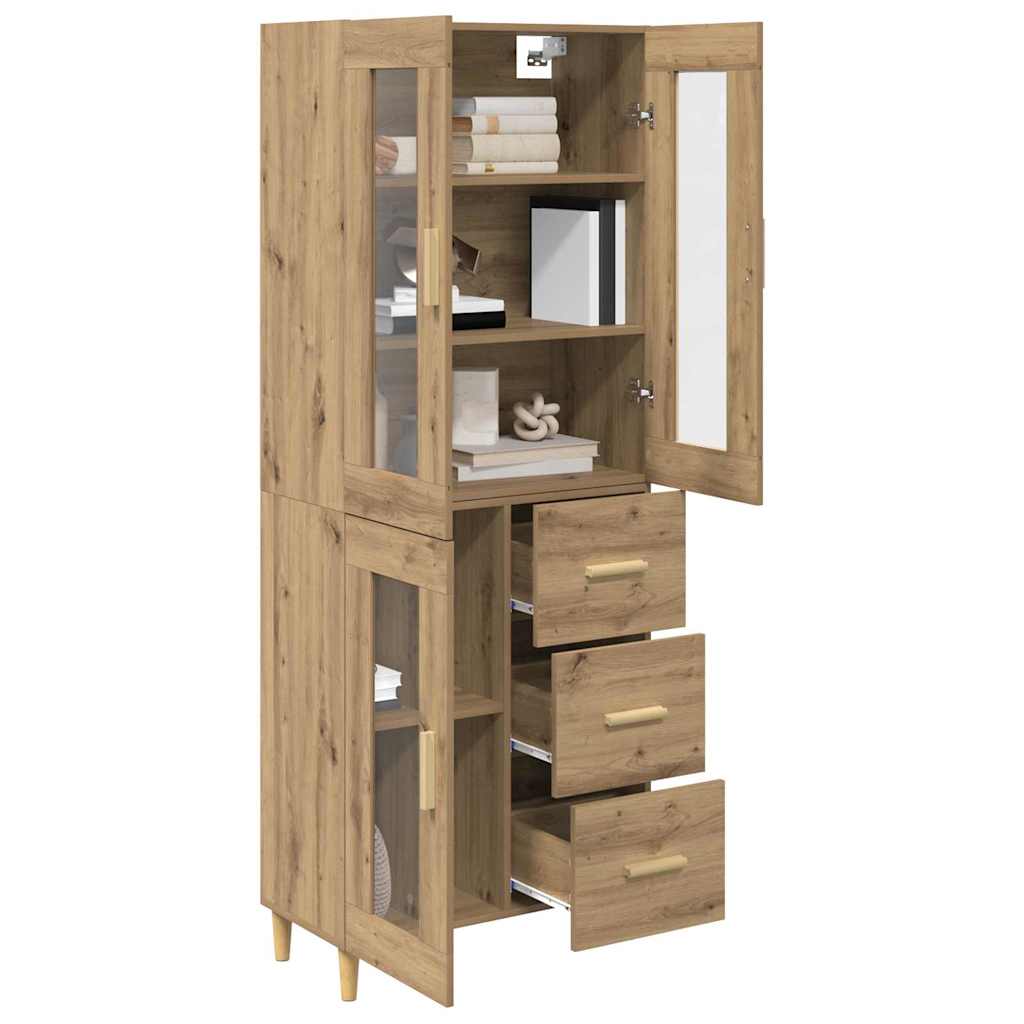Highboard Artisan-Eiche 69,5 x 34 x 180 cm Holzwerkstoff