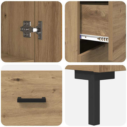 Highboard mit Schubladen 2 pcs Artisan-Eiche Holzwerkstoff