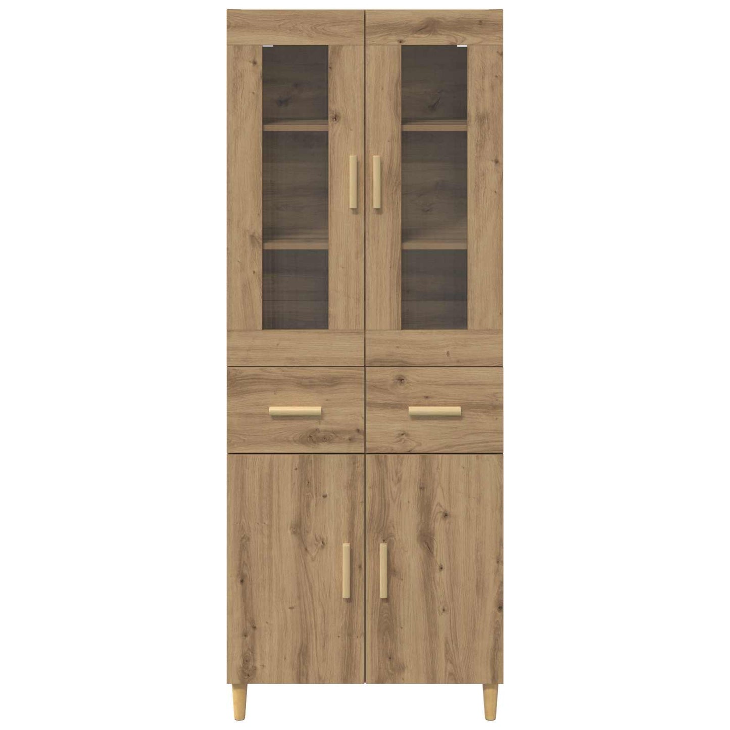vidaXL Buffet haut chêne artisan 69,5 x 34 x 180 cm bois d'ingénierie