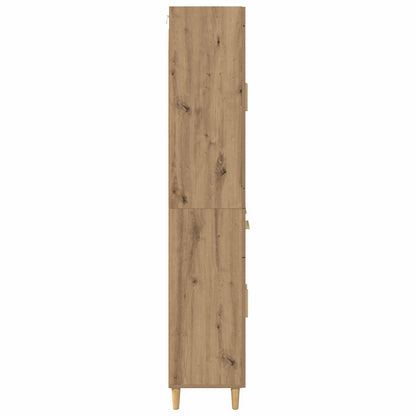 vidaXL Buffet haut chêne artisan 69,5 x 34 x 180 cm bois d'ingénierie