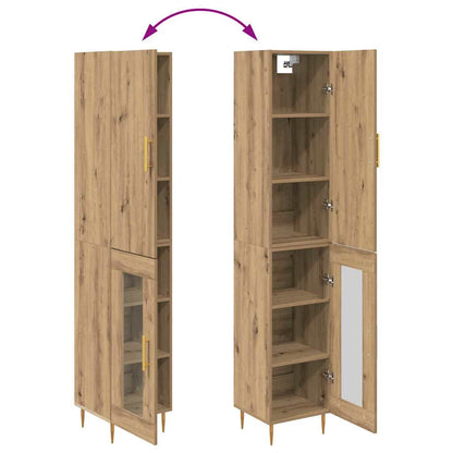 vidaXL Highboard 2 pcs Artisan-Eiche Holzwerkstoff