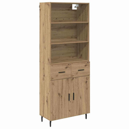 vidaXL Highboard à tiroirs chêne artisan 69,5 x 34 x 180 cm