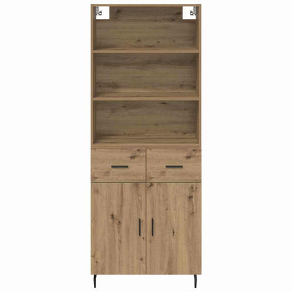 vidaXL Highboard à tiroirs chêne artisan 69,5 x 34 x 180 cm