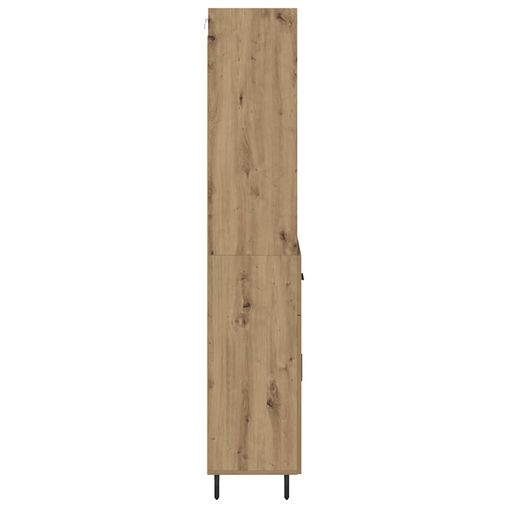 vidaXL Highboard à tiroirs chêne artisan 69,5 x 34 x 180 cm