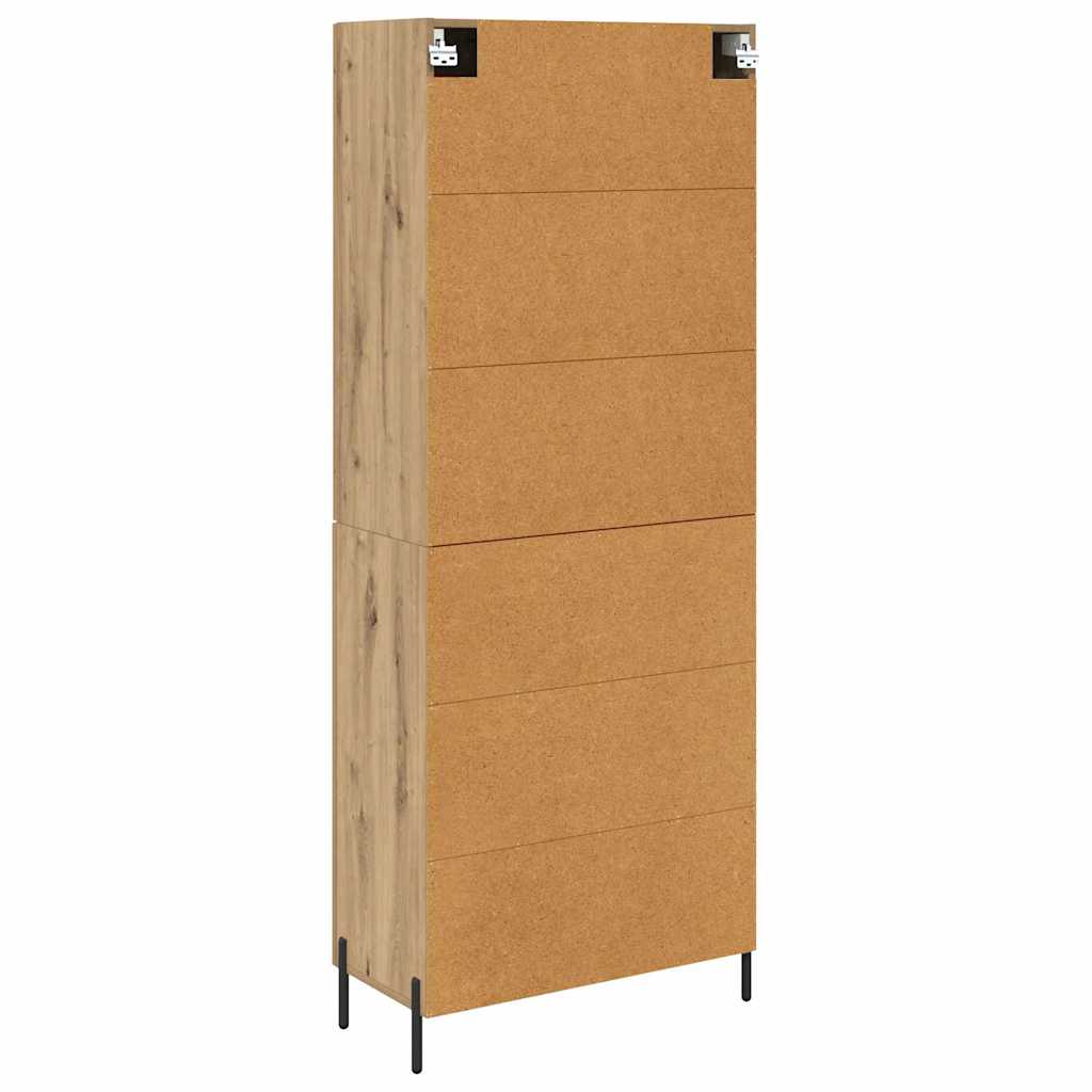 vidaXL Buffet haut 2 pcs Chêne artisan Bois d'ingénierie