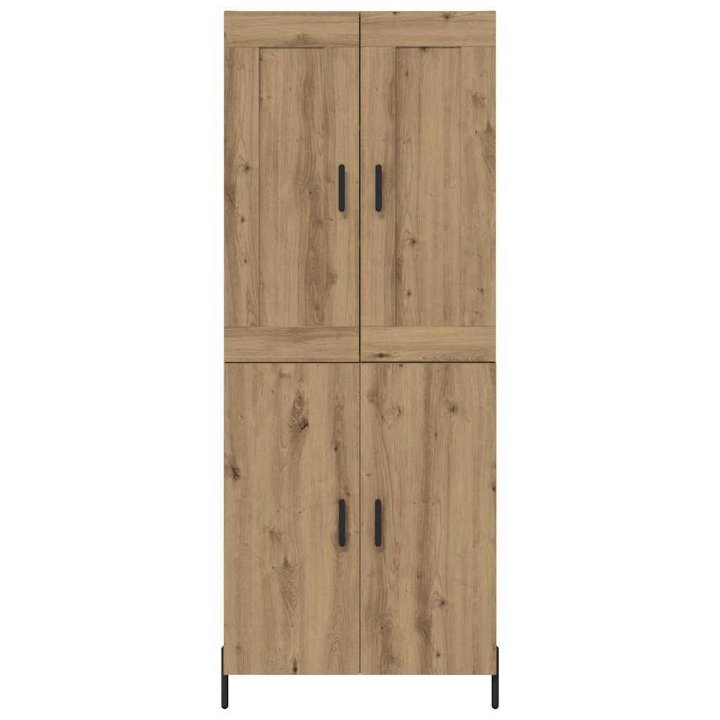 vidaXL Buffet haut 2 pcs Chêne artisan Bois d'ingénierie