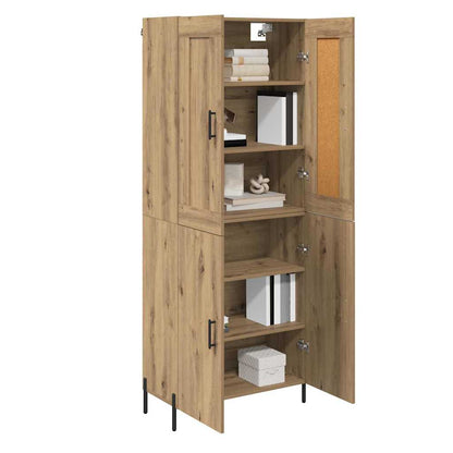 vidaXL Buffet haut 2 pcs Chêne artisan Bois d'ingénierie