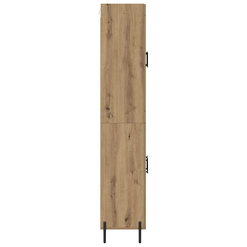 vidaXL Buffet haut 2 pcs Chêne artisan Bois d'ingénierie