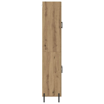 vidaXL Buffet haut 2 pcs Chêne artisan Bois d'ingénierie