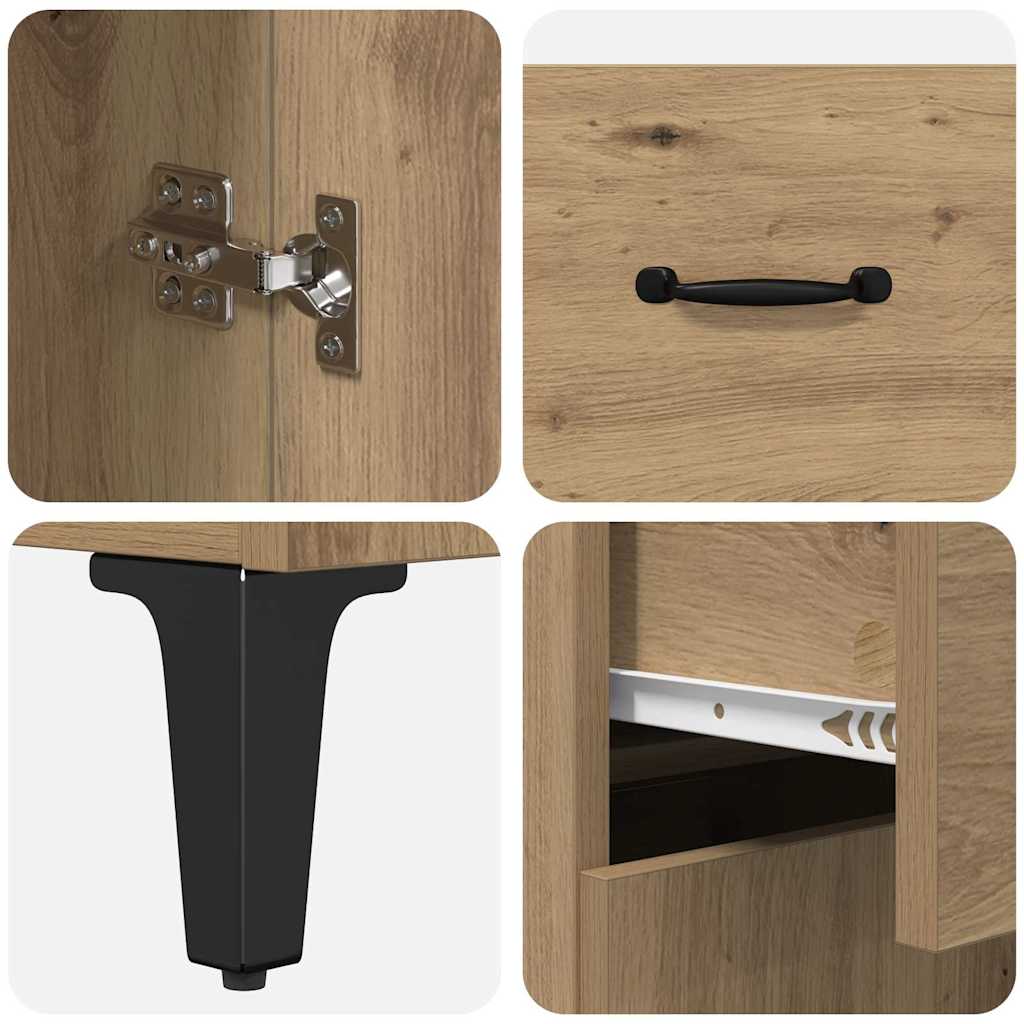 vidaXL Highboard Artisan-Eiche 69,5 x 34 x 180 cm Holzwerkstoff