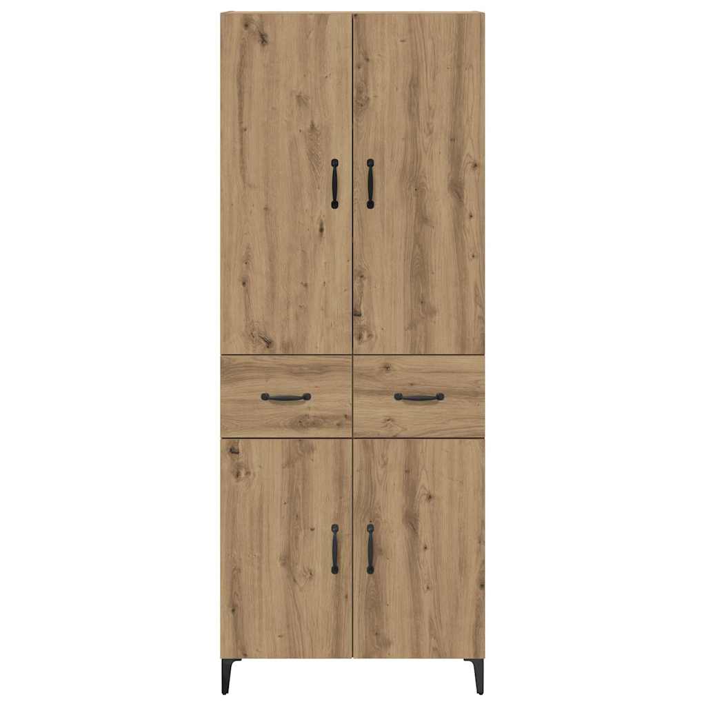 vidaXL Highboard Artisan-Eiche 69,5 x 34 x 180 cm Holzwerkstoff