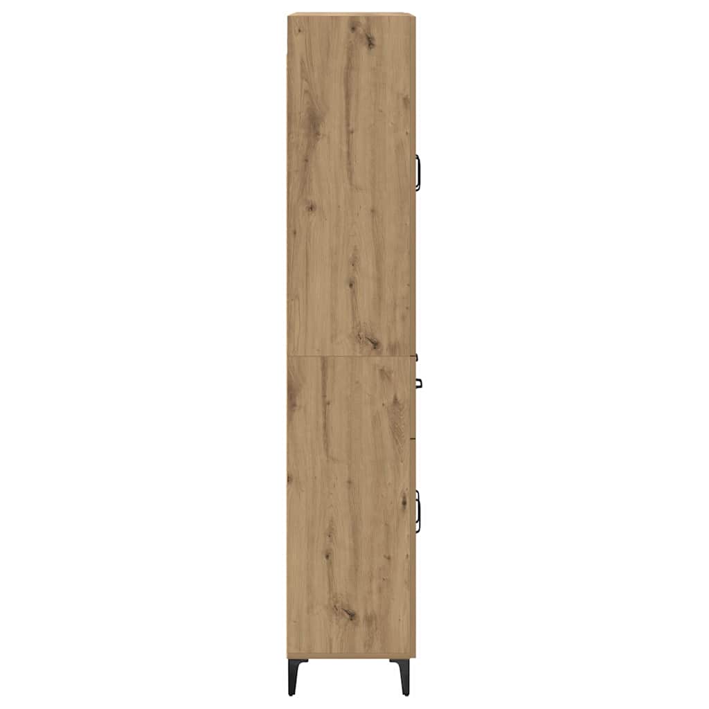 vidaXL Highboard Artisan-Eiche 69,5 x 34 x 180 cm Holzwerkstoff
