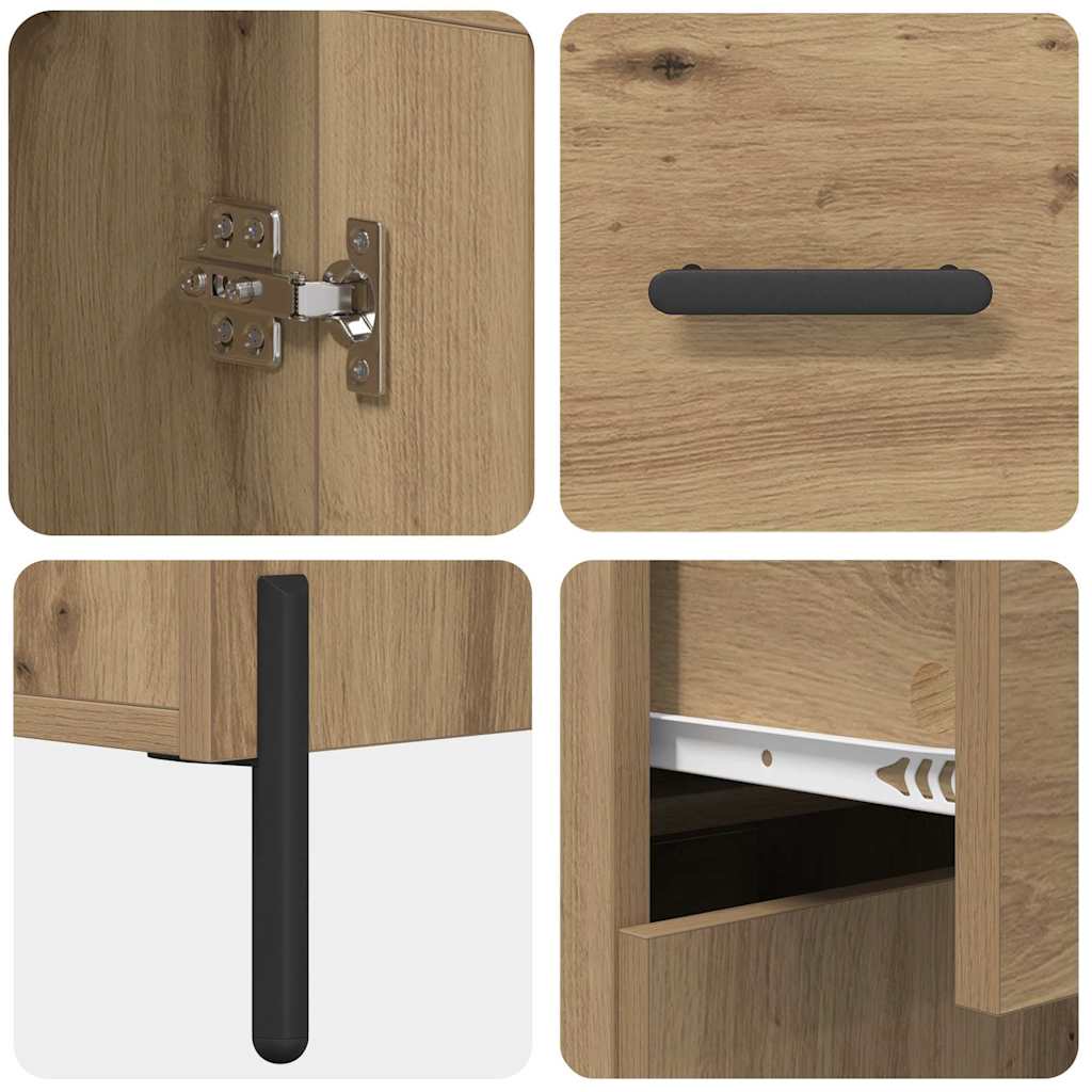 vidaXL Vaisselier avec tiroirs 2 pcs Chêne artisanel Bois d'ingénierie