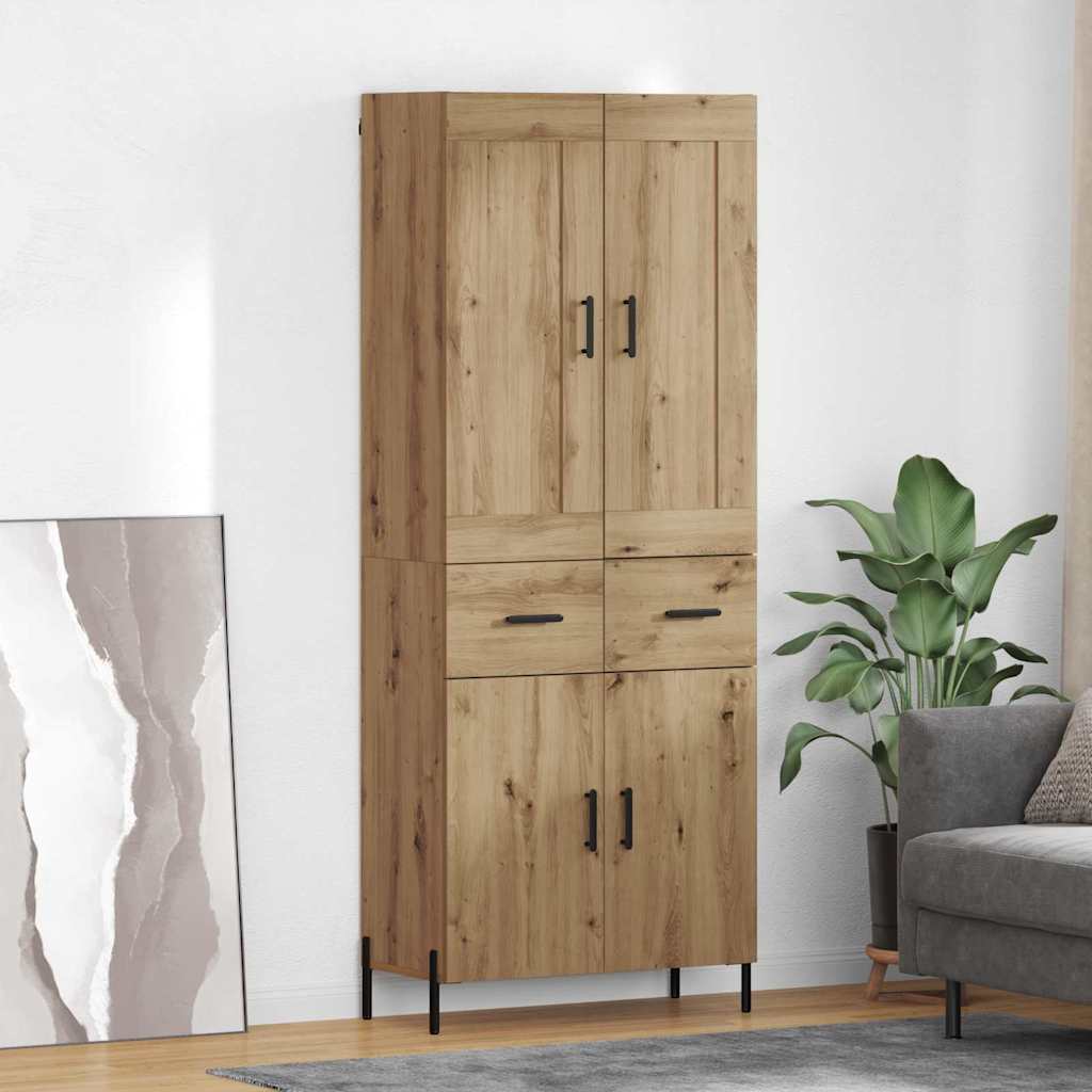 vidaXL Vaisselier avec tiroirs 2 pcs Chêne artisanel Bois d'ingénierie