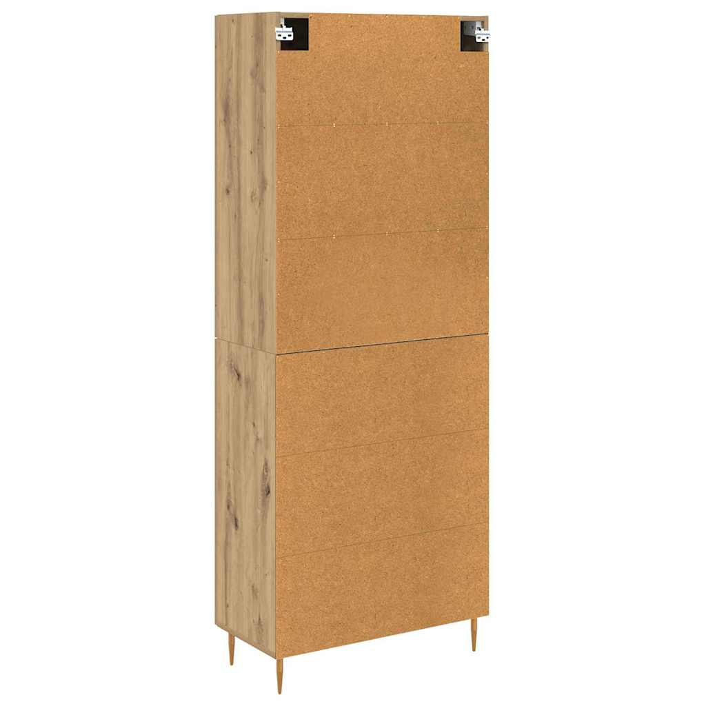 vidaXL Highboard Artisan-Eiche 69,5 x 34 x 180 cm Holzwerkstoff
