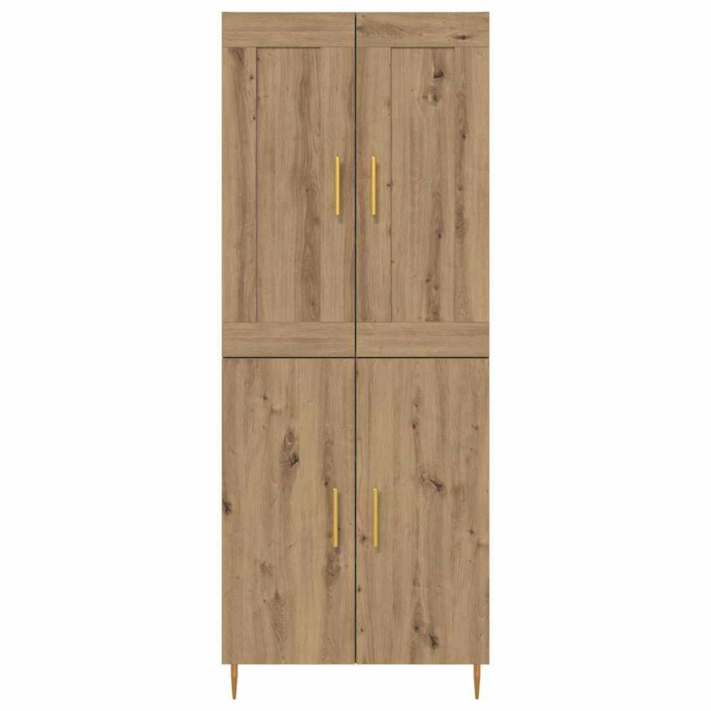 vidaXL Highboard Artisan-Eiche 69,5 x 34 x 180 cm Holzwerkstoff