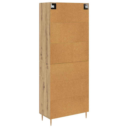 vidaXL Highboard Artisan-Eiche 69,5 x 34 x 180 cm Holzwerkstoff