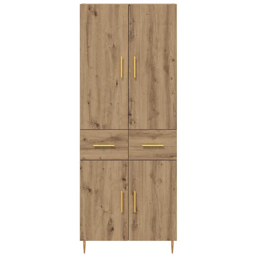 vidaXL Highboard Artisan-Eiche 69,5 x 34 x 180 cm Holzwerkstoff