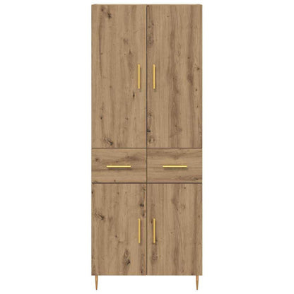 vidaXL Highboard Artisan-Eiche 69,5 x 34 x 180 cm Holzwerkstoff
