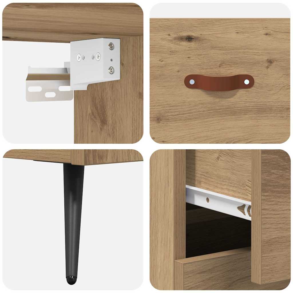 Highboard Artisan-Eiche 69,5 x 34 x 180 cm Holzwerkstoff