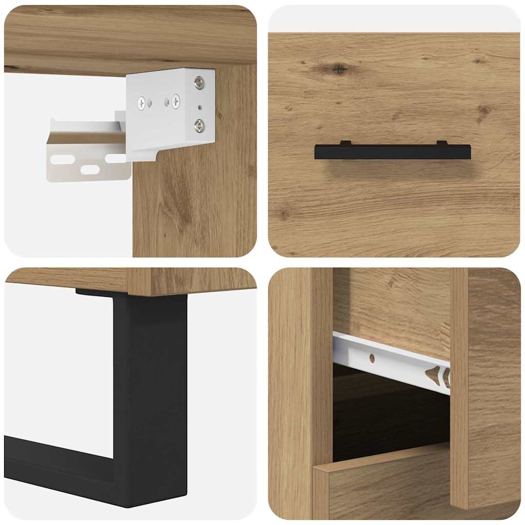 Highboard Artisan-Eiche 69,5 x 34 x 180 cm Holzwerkstoff