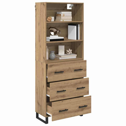 Highboard Artisan-Eiche 69,5 x 34 x 180 cm Holzwerkstoff