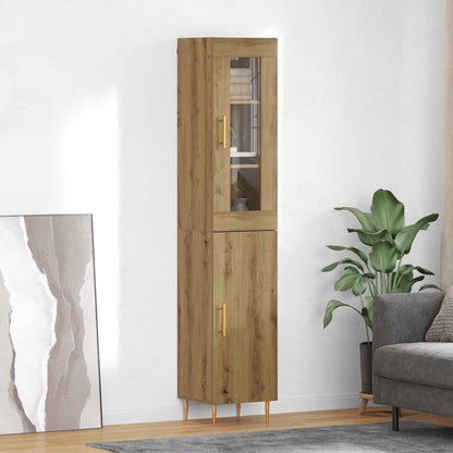 vidaXL Highboard 2 pcs Artisan-Eiche Holzwerkstoff