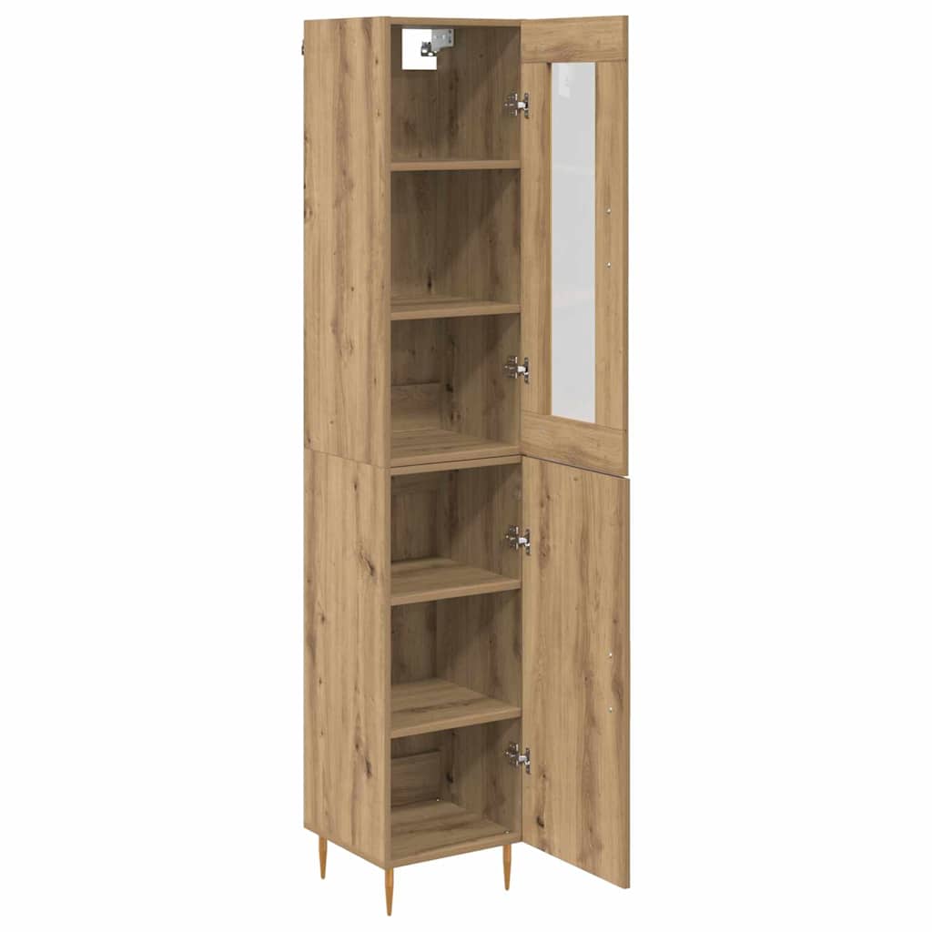 vidaXL Highboard 2 pcs Artisan-Eiche Holzwerkstoff