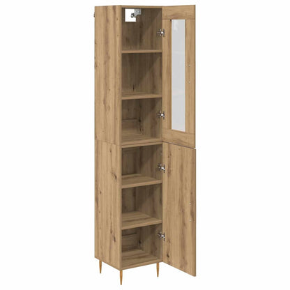 vidaXL Highboard 2 pcs Artisan-Eiche Holzwerkstoff