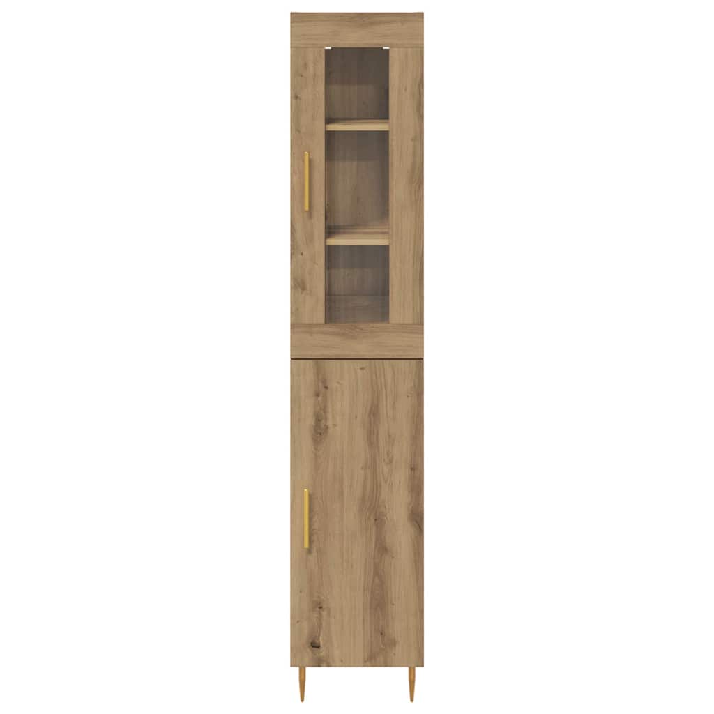 vidaXL Highboard 2 pcs Artisan-Eiche Holzwerkstoff