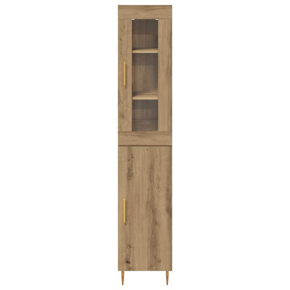 vidaXL Highboard 2 pcs Artisan-Eiche Holzwerkstoff